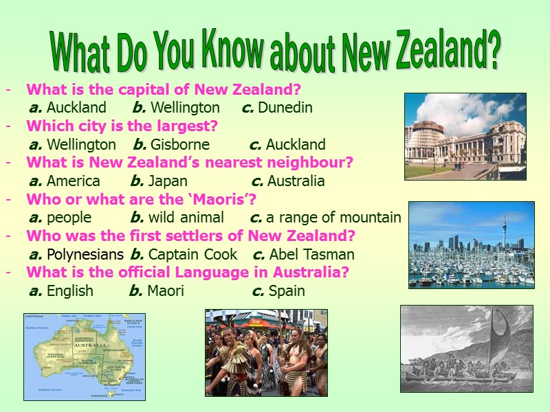 What Do You Know about New Zealand? What is the capital of New Zealand?